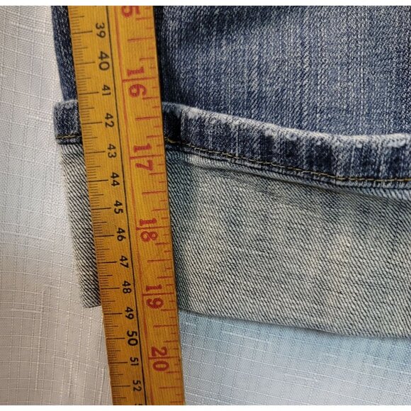 Liz & Co. Womens Size 8 Stretch Denim Capri Jeans Cuffed Leg - Picture 7 of 8